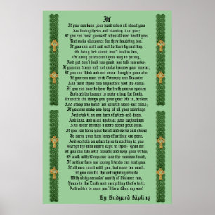 "IF" prose by Rudyard Kipling Poster