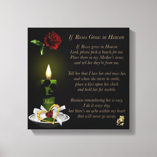 If Roses Grow in Heaven 12x12 Canvas Print