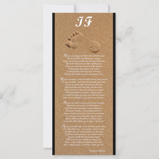 If - Rudyard Kipling Poem Rack Card (Front)