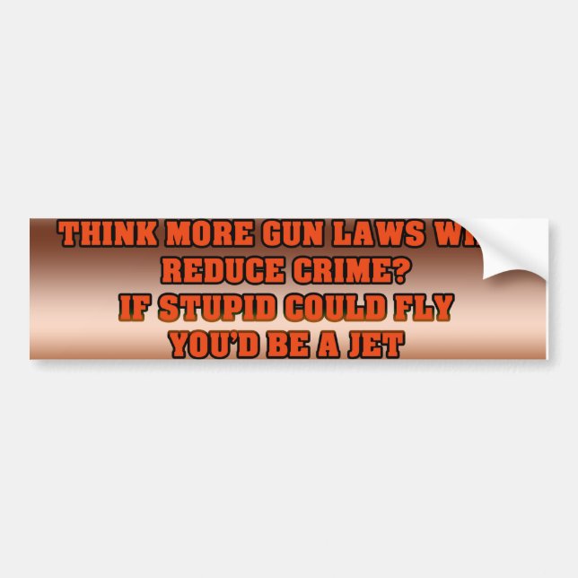 If stupid could fly... bumper sticker (Front)