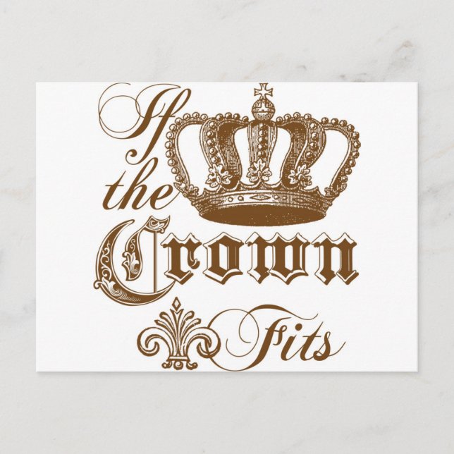 If the Crown fits Postcard (Front)