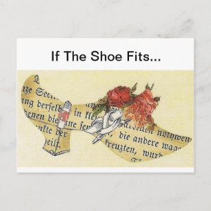 If The Shoe Fits... Cinderella Slipper Postcard