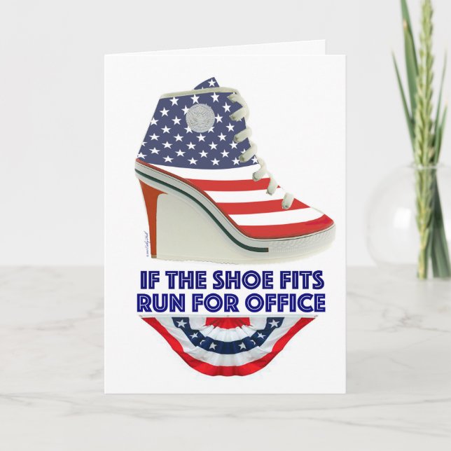 If the Shoe Fits Customizable Birthday Card (Front)