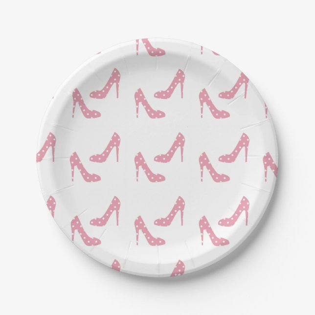 If The Shoe Fits Pink Paper Plates (Front)