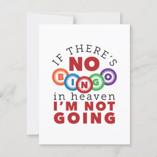 If There's No Bingo in Heaven I'm Not Going Postcard