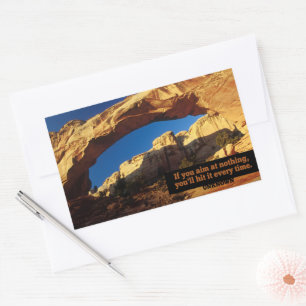 "If you aim at nothing" Inspirational Quote Sticker