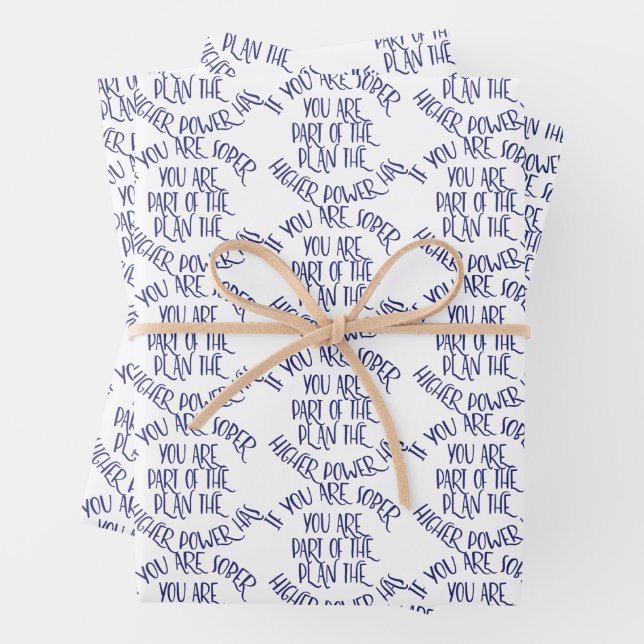 If You Are Sober You Are Part Of The Plan Wrapping Paper Sheet (In situ)