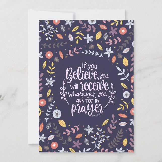 If You Believe - Matthew 21:22 Holiday Card (Front)