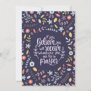If You Believe - Matthew 21:22 Holiday Card