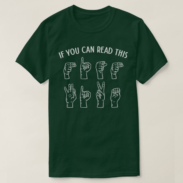 If You Can Read This High Five Deaf Pride Day T-Shirt (Design Front)
