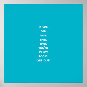 If you can read this... poster