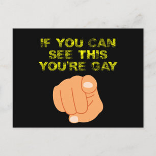 If You Can See This You're Gay Funny LGBTQ Postcard