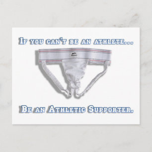 If you can't be an athlete... postcard