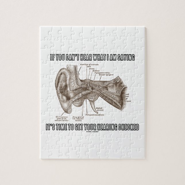 If You Can't Hear What I Am Saying (Ear Anatomy) Jigsaw Puzzle (Vertical)