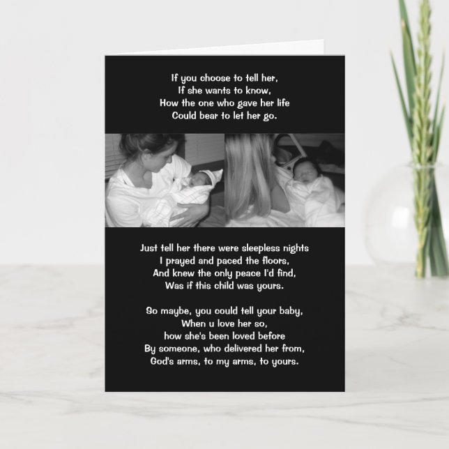 If you choose to tell her, If she wants to know, H Card (Front)