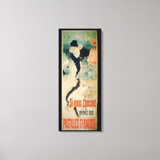 'If You Cough, Take Geraudel Pastilles' (colour li Canvas Print (Front)