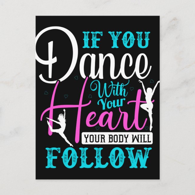 If You Dance With Your Heart Postcard (Front)