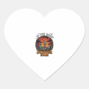 If You Dare Halloween Scare Zombie Hand Tombstone_ Heart Sticker