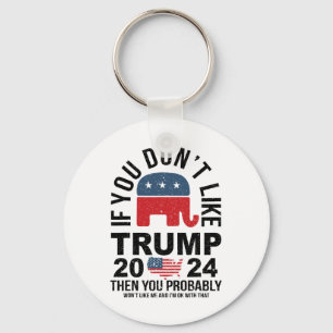 If You Don't Like Trump 2024 Then You Probly Eleph Keychain