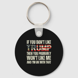 If You Don't Like Trump Then You Probably Won't Li Keychain