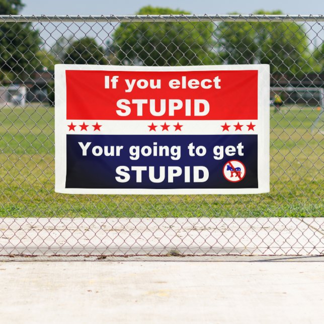 If you elect stupid you are going to get stupid banner (Insitu)