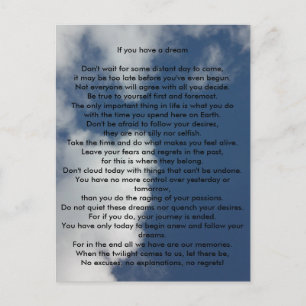 If You Have a Dream Postcard