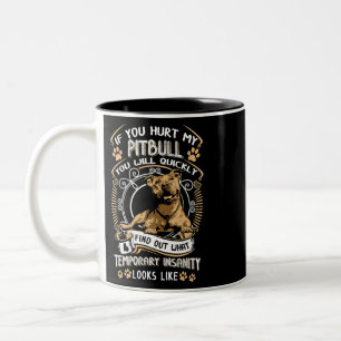If You Hurt My Pitbull You Will Quickly Dog Pit Bu Two-Tone Coffee Mug
