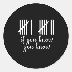 If You Know You Know Funny 67 Meme  Classic Round Sticker