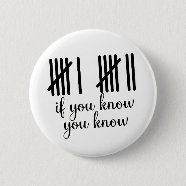 If You Know You Know Six Seven 6 7 Math  2 Inch Round Button (Front)