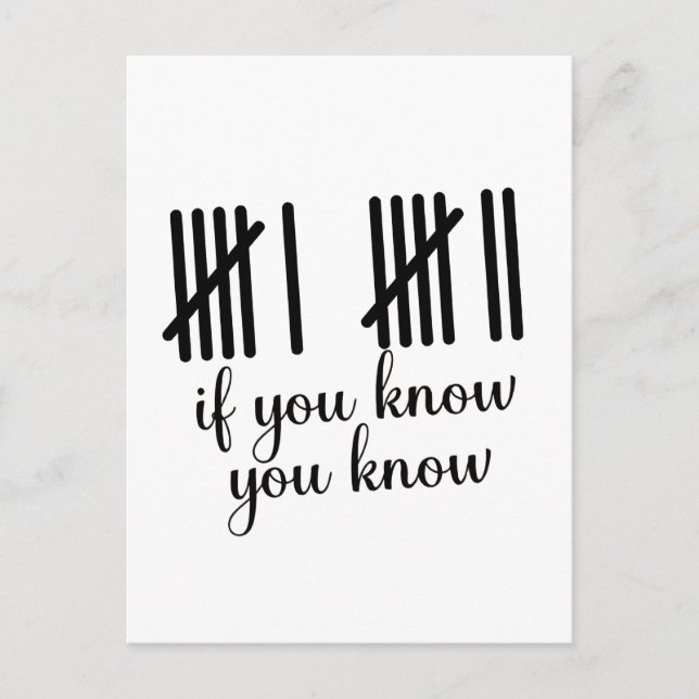 If You Know You Know Six Seven 6 7 Math  Holiday Postcard (Front)