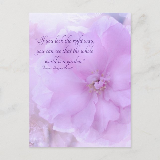 If You Look The Right Way Lavender Floral Postcard (Front)