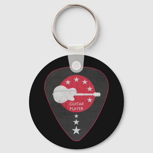 if you play the guitar keychain (Front)