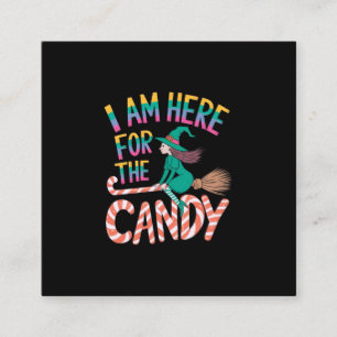 If You Read This She Fell Off Funny Halloween Square Business Card