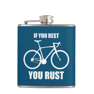 If You Rest You Rust Cycling Hip Flask