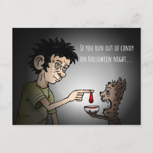 If you run out of candy halloween card