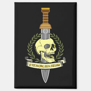 If You See Pacem, For Bellum.. Skull Magnet