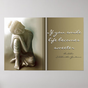 If you smile..Buddha Quote Poster