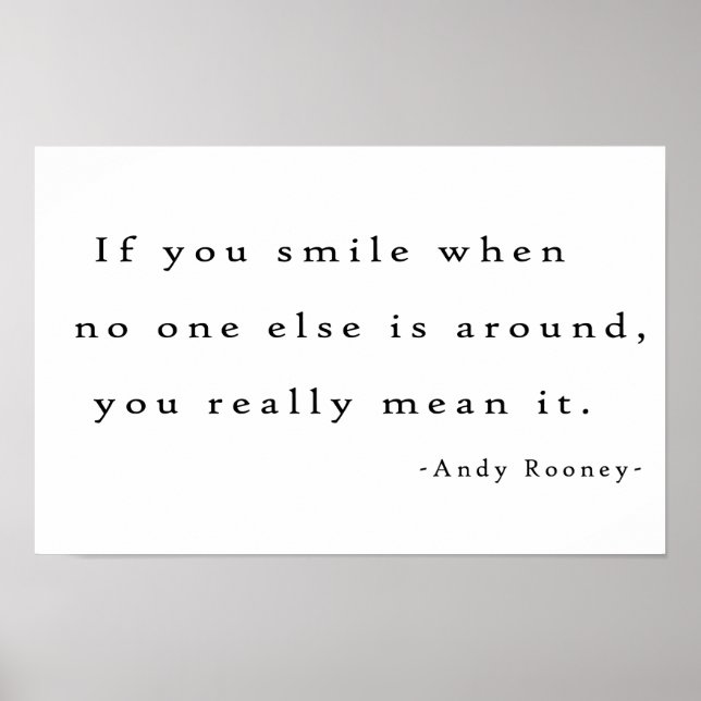 If you smile when no one else is around you really poster (Front)