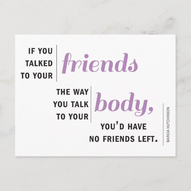If You Talked to Your Friends Postcard (Front)