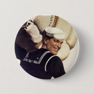 If you tell where he's going... 2 inch round button