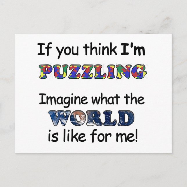 If You Think I'm Puzzling Postcard (Front)