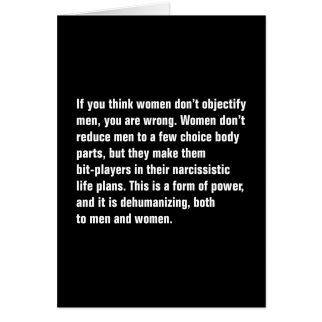 If You Think Women Don’t Objectify Men … (Front)