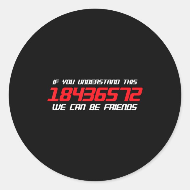 If You Understand This 18436572 Funny Mechanic Car Classic Round Sticker (Front)