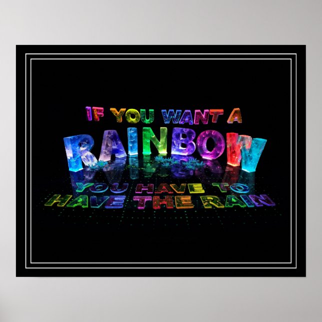 If You Want a Rainbow You Have to Have the Rain Poster (Front)