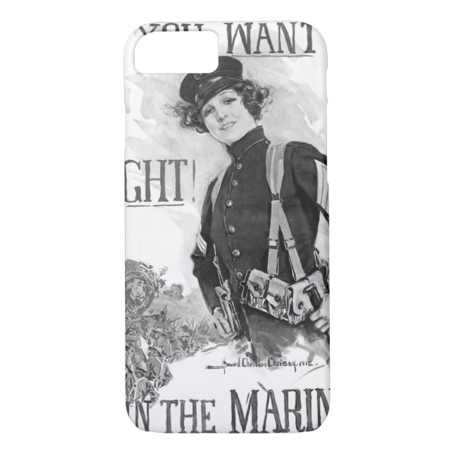 If You Want To Fight! Join The Marines_War Image Case-Mate iPhone Case (Back)