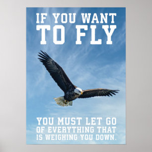 If You Want To Fly, Eagle, Gym, Hustle, Success Poster