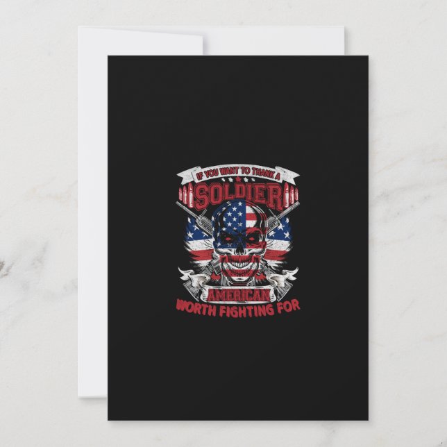 if you want to thank a soldier american worth figh save the date (Front)