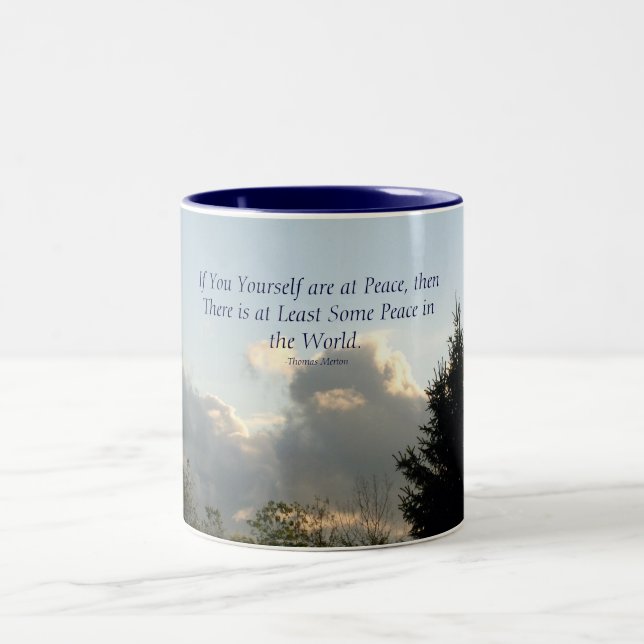 If You Yourself are at Peace, then ... Two-Tone Coffee Mug (Center)