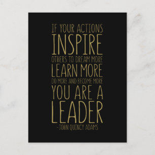 If Your Actions Inspire Others, John Quincy Adams Postcard