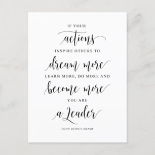 If Your Actions Inspire Others, John Quincy Adams Postcard